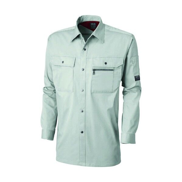 夏 長袖シャツ シルバー色 Sサイズ WA11259R-6-S 1点