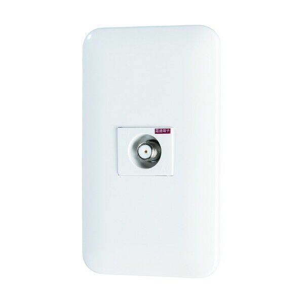 テレビコンセント 壁面端子用 4K8K対応 プレート付 入力-TV間電通