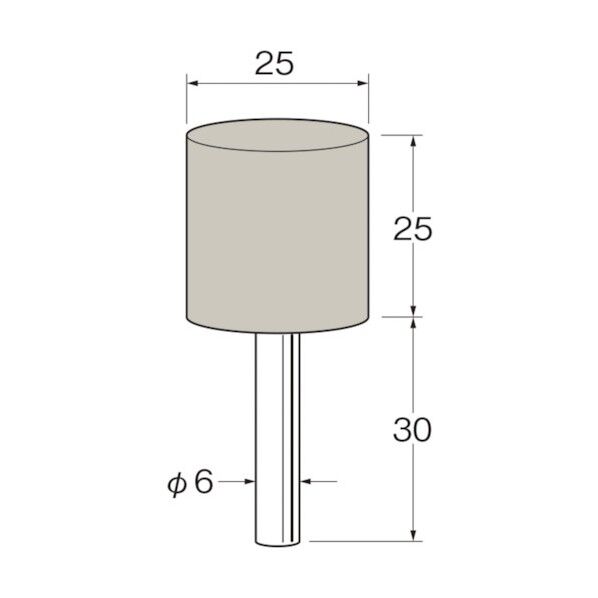 軸付弾性砥石(UB砥石)外径(mm):25粒度(#):800 R8634 5本