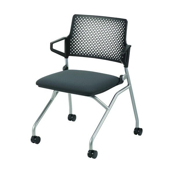 ミーティングチェアFM-345 BS ダークグレイ 6-113-1101 1点