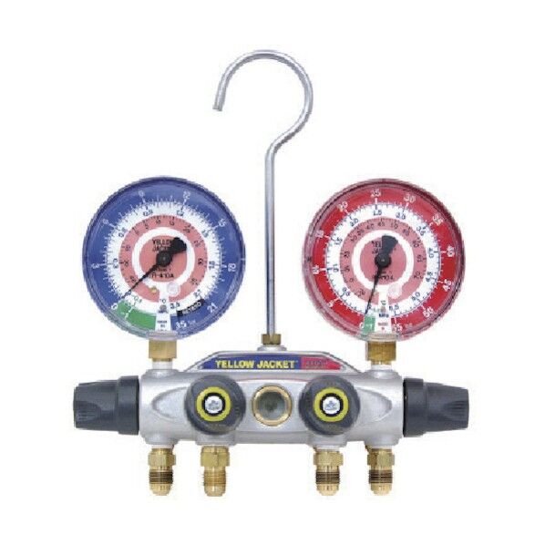 R410A用タイタン4Vマニホールド152cmBV付ホースケース付 Y40936C 1台