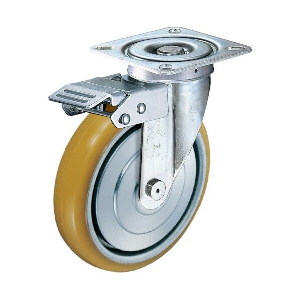 400Sシリーズ方向規制自在ウレタン車200mm 平戸車 400FASURB200 1個