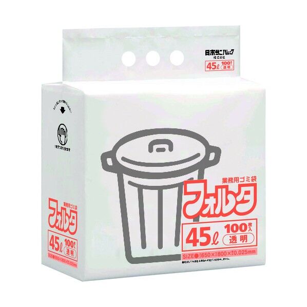 環優包装フォルタ薄口 45L 透明 FU4C 100枚