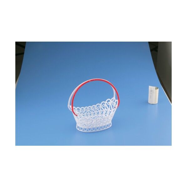 唐草篭(中)紅白  白