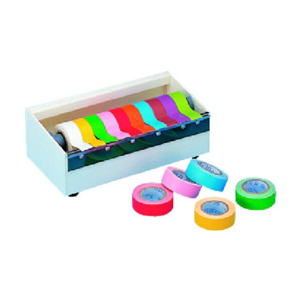 カラーテープ20mm 5m巻10色セット 444-55-86-41 1点