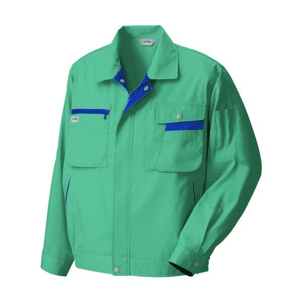 長袖サマーブルゾン 027ターコイズ×ネイビー L 5320 1