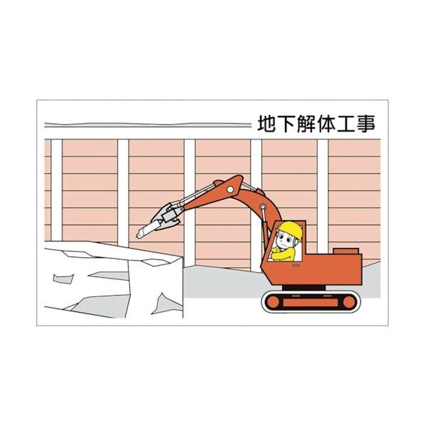 作業予定マグネット板 地下解体工事