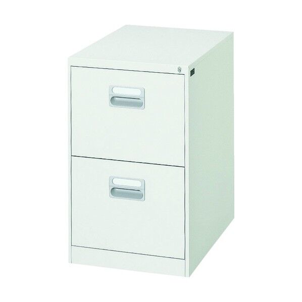 ファイリングキャビネット B4-2段引出し型 ホワイト B4-2W 1点