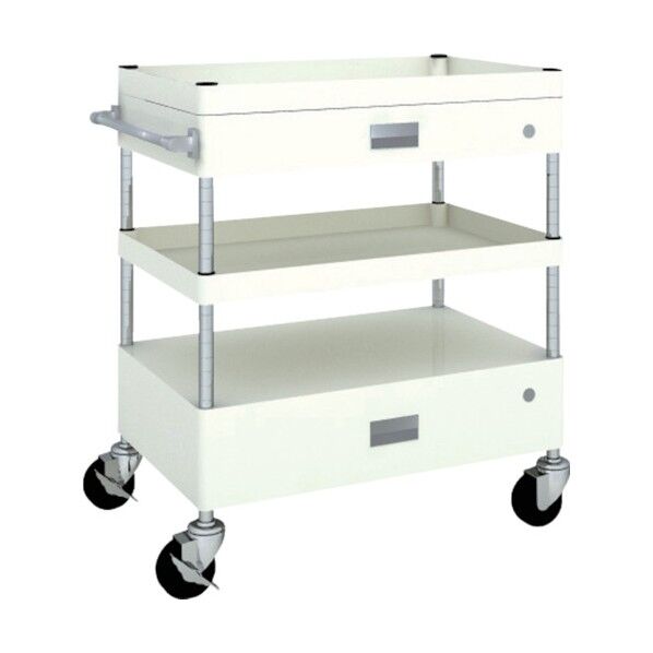 フレックスワゴン 引出付 750X500 W色 FLW-822VZW 1点