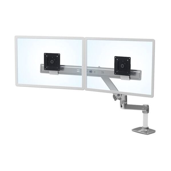 LX Desk Dual Direct Arm、Polished Aluminum 45-489-026 1点