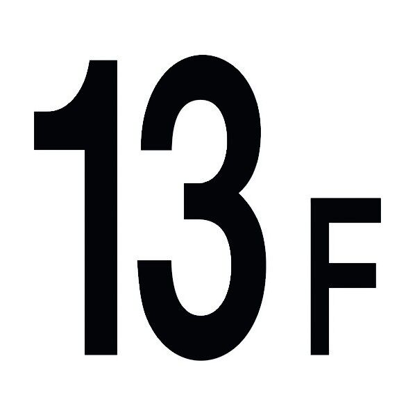 階数表示標識300角 マグネット 13F 6300003312 1点