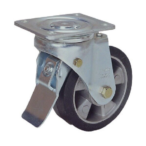 重荷重用キャスター (ゴム車) 自在ストッパー付