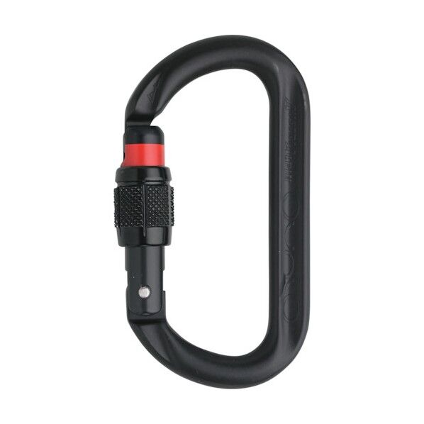 カラビナ OVALO スクリューロック 線径12.5 ブラック KA11B-X-GI 1点