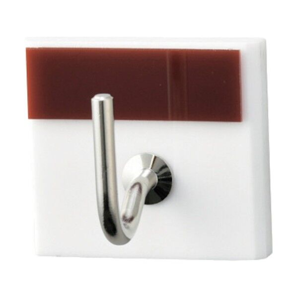 キーハンガー 裏面テープ付 キーハンガー1R(9) 茶 30×33mm 302009 1個