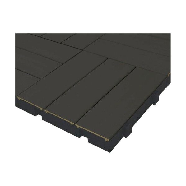 ※法人専用品※ミヅシマ工業 e-デッキ2 化粧板+ベース ブラック 450X450mm 4041570 1点...