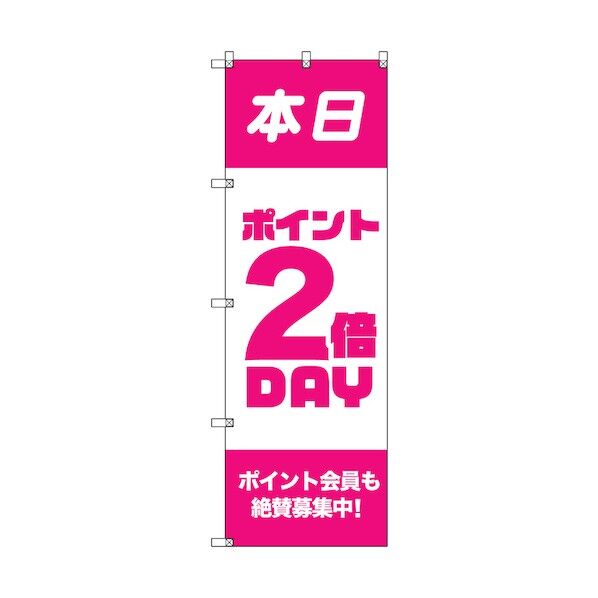 のぼり旗 T-00089 ポイント2倍デーB