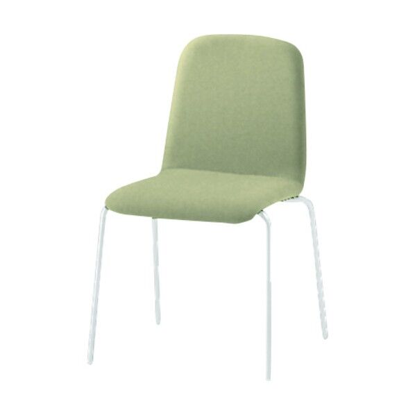 ノットワーク背座一体チェア張りぐるみ 脚ホワイト・布地グレイッシュブラウン KLL-130C1-W9F6 1点