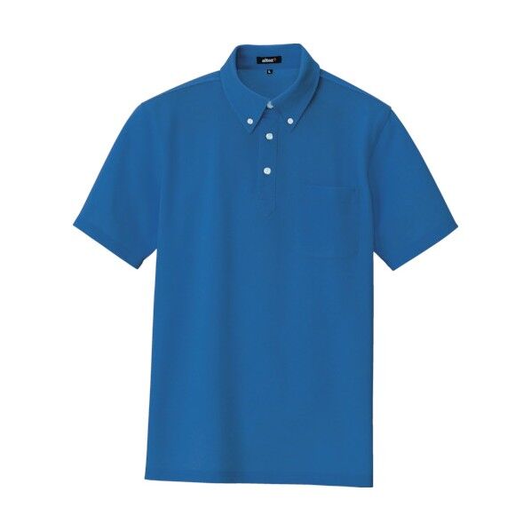 アイトス　ボタンダウン半袖ポロシャツ　ブルー　ＬＬ 7617-006-LL 1