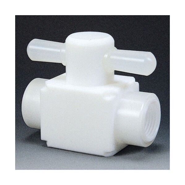 フロンケミカル フッ素樹脂（ＰＴＦＥ）メス三方バルブ圧入型ＲＣ１／２ NR0007-003 1
