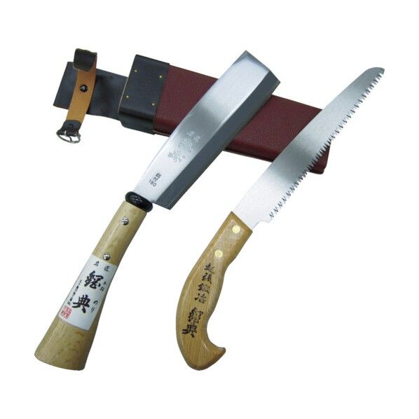 鋼典 ナタ,ノコ2丁差 180mm鉈 210mm鋸