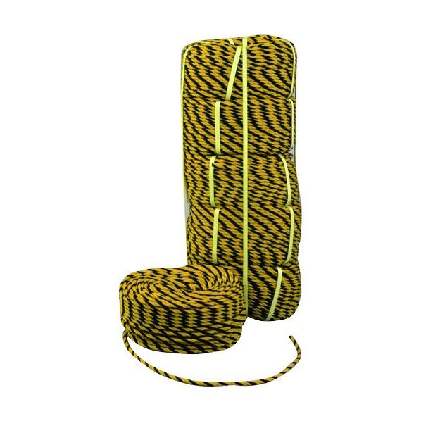 トラロープ 黄黒 9mm×50m TG-0905 1巻
