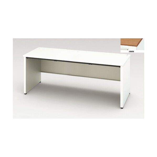 平デスク (パネル脚タイプ・浅型引出し付) XEHH187FP-S-WMW 1点