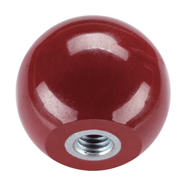 ボールノブ DIN 319 メネジ付ブッシュ入 形状E 赤 24560.0632 1点