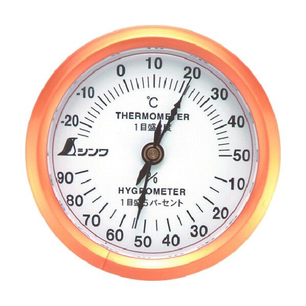 温湿度計丸型U-3 ホワイト 6.5cm 72669 1点