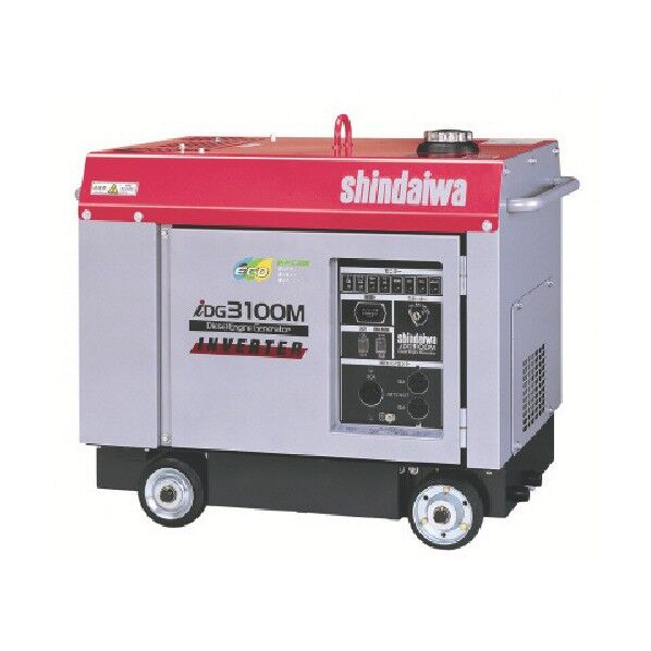防音型ディーゼルエンジン発電機3.1kVAインバータ非常用 IDG3100M-E 1点