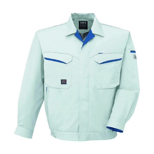 夏 長袖ブルゾン シルバー色 4Lサイズ WA10481-6-4L 1点