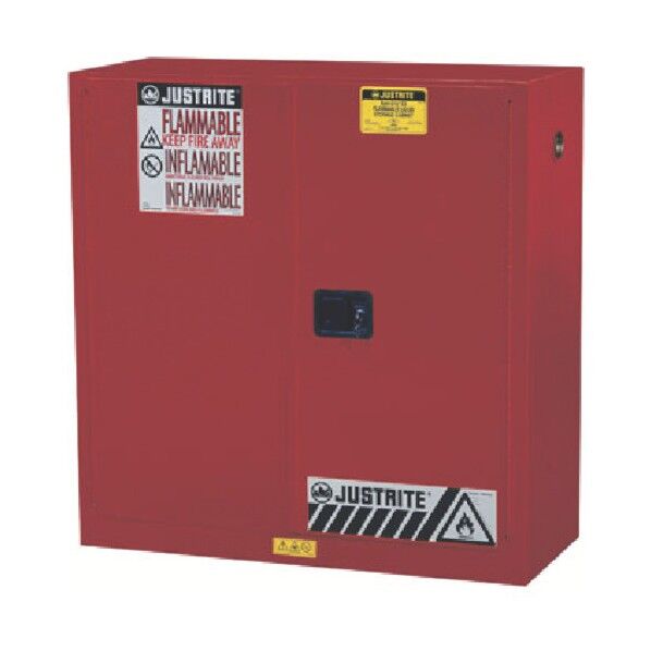 セーフティキャビネット セルフクローズタイプ 30ガロン 赤 J893021 1点