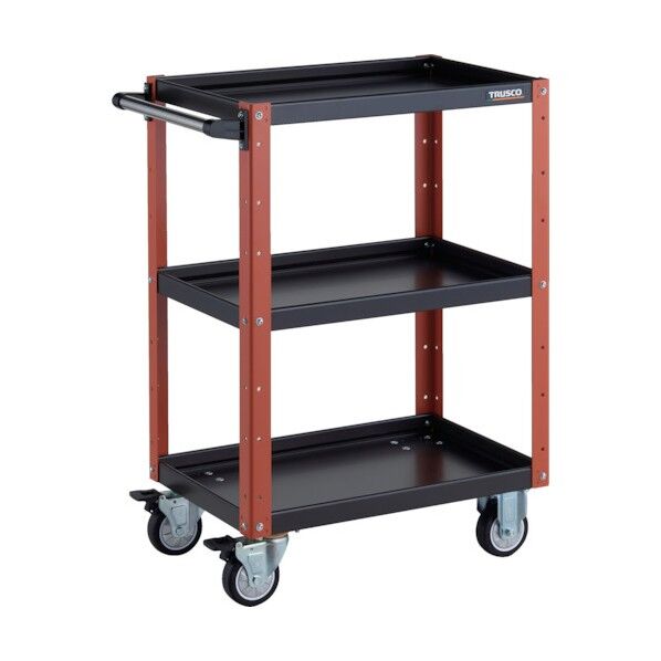 イーグルワゴン 600X400XH880 ウレタン車輪 ブラック/オレンジ EGW-963U-BKOR 1点