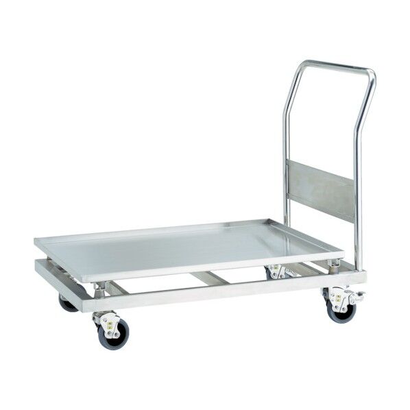 トラスコ ステンレス台車 SUS304 防振台車 600X450 帯電防止U車輪 SBSD-6045TBU 1点...