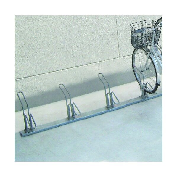 平置き自転車ラック前輪差込式サイクルスタンド 6台収容ピッチ600