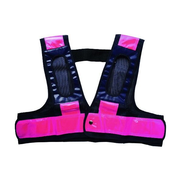 フルハーネス用安全ベスト「装着できるんです」(紺/桃) 5941108 1点