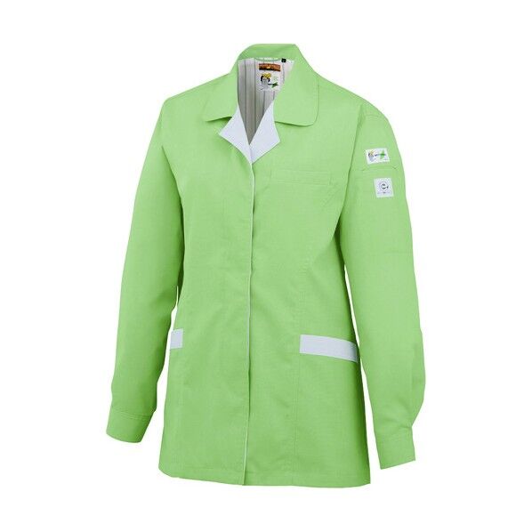 長袖スモックA-826 9 グリーン L A-826-9-L 1点