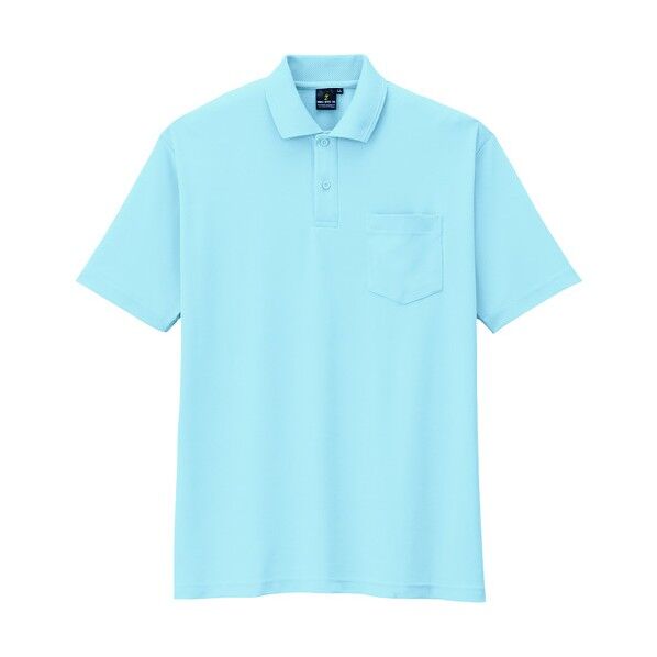 制電･防透･消臭半袖ポロシャツ 7サックス 5L AS-257-7-5L 1点