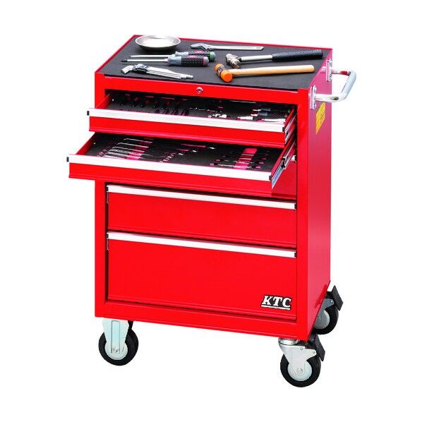 2019SK ローラーキャビネットセット(発泡トレイタイプ) レッド 740 x 520 x 855 mm SK36819RX 1セット