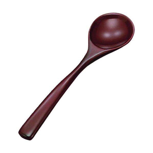 本漆朝粥スプーン 溜 OHV043I 1個