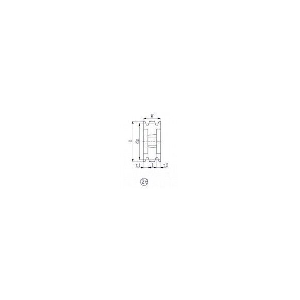 SPプーリー SPC 溝数5