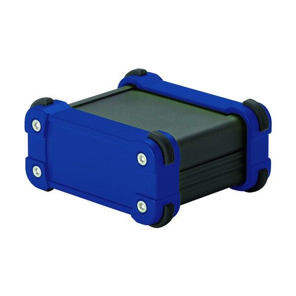 コーナーガード付アルミケースIP65防水タイプ ブラック/ネイビー EXW12-6-13BN 1点