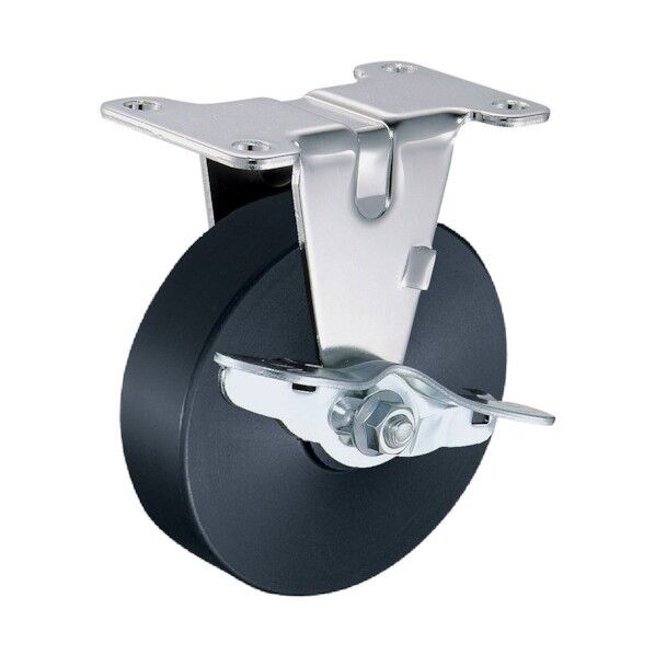 Eシリーズ固定ブレーキ付MCナイロン車100mm 平戸車 415ERMC100 1個