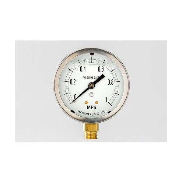 グリセリン入圧力計(A枠立型・φ75)圧力レンジ0.0~1MPa G3/8 1321110 1点