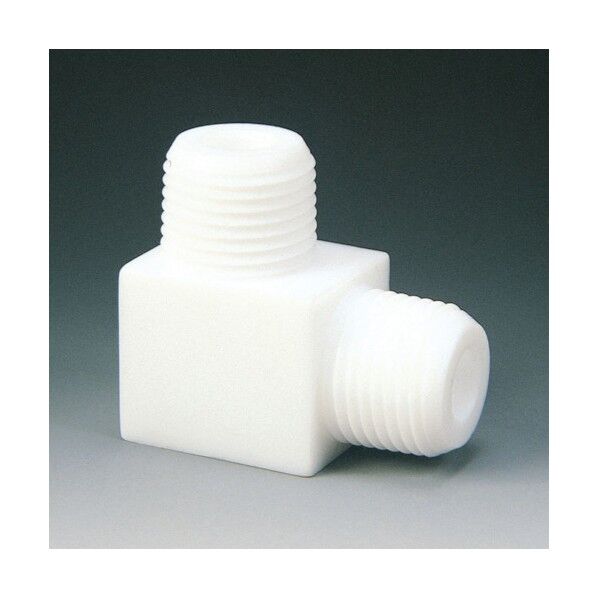 フロンケミカル フッ素樹脂(PTFE) エルボーニップル R1/2×1/2