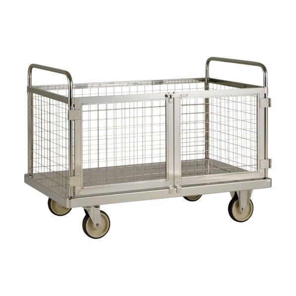 金網付台車 1200X750 SUSφ150ウレタン車 MD-1275D 1点