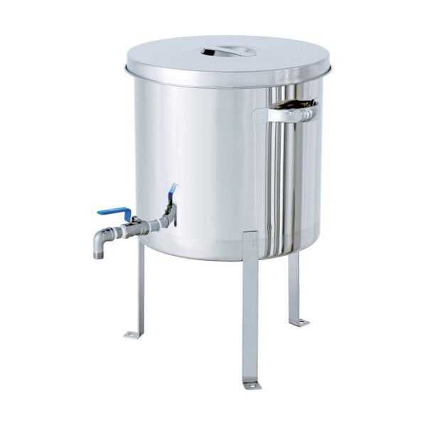 ボールバルブ付汎用容器平鋼脚付