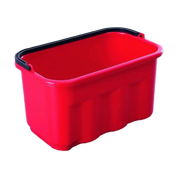 スクエアバケット 5264 9.5L レッド レッド 9.5L KTL8204 1個