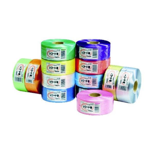 積水 PEカラー平テープ レコード巻 500ml 青 R550A 1...