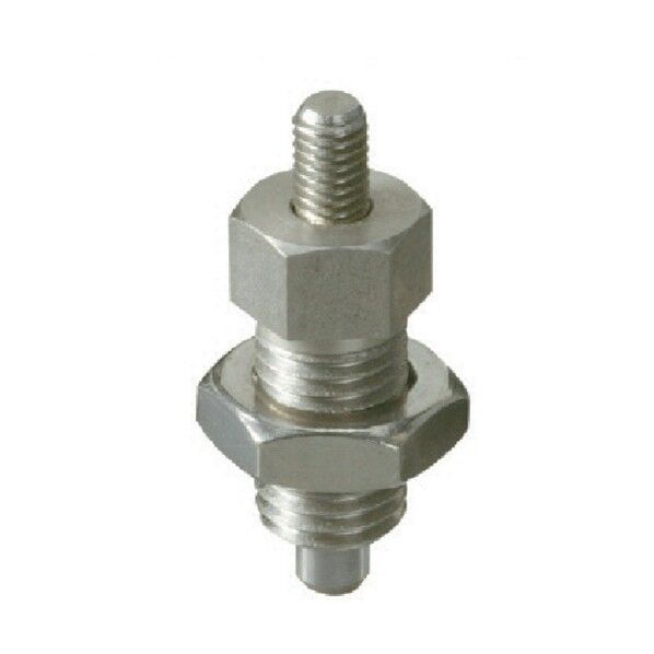 インデックスプランジャー ノブ無し SUS製ノーズ焼入無し ダブルナット