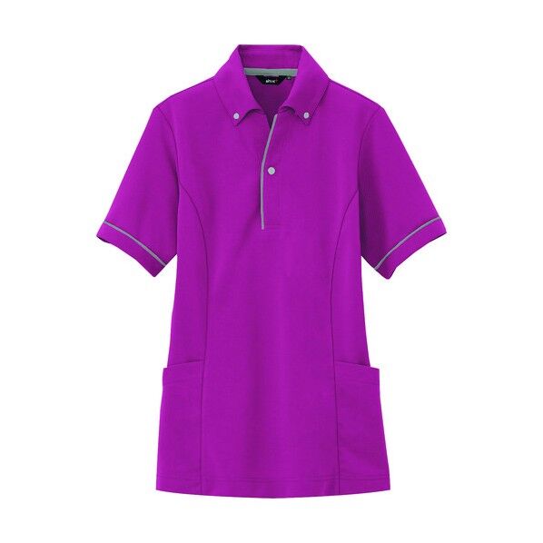 サイドポケット半袖ポロシャツ(男女兼用) 139ローズ LL 7668 1